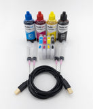 288XL Alternative No Chip Refillable Sublimation Kit for XP434, XP430, XP340, XP440, XP446 - Refillable Carts, Sublimation Ink, 4 Syringes