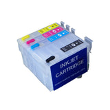252XL Alternative Refillable Inkjet Cartridge Set with Auto Reset Chip for WF7720, WF7710, WF7210 - Perfect for Sublimation!