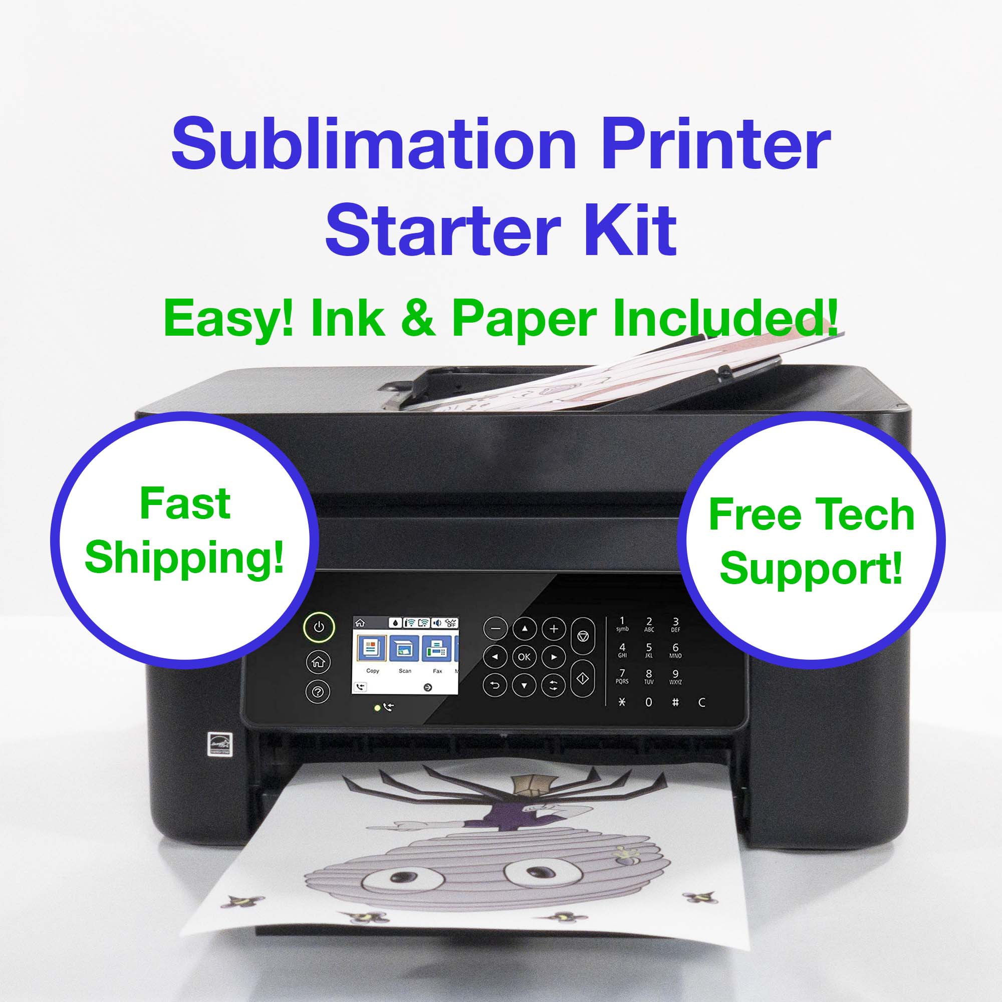 Sublimation Printer Bundle Non OEM 2850 with Refillable Cartridges, In –  Paper Bryan Company