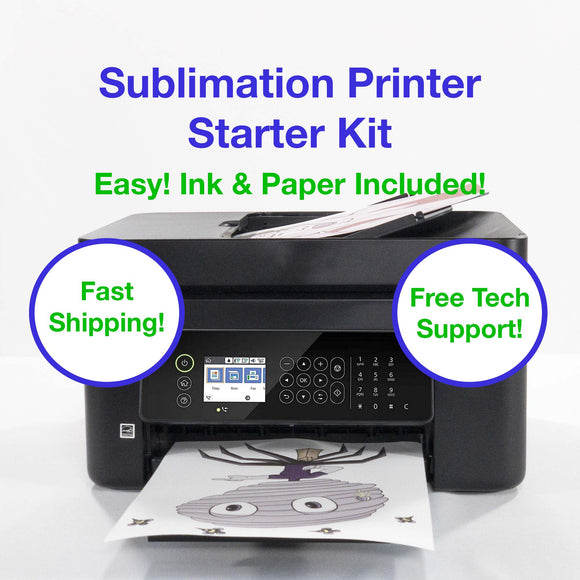 Sublimation Printer Bundle Non OEM 2850 with Refillable Cartridges, Ink and Paper - No chips needed!